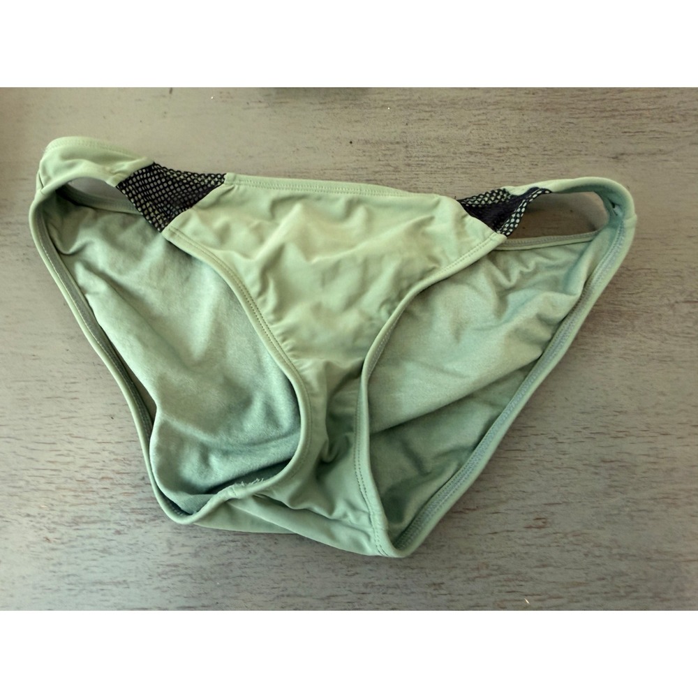 green XHILARATION lined swimsuit bikini bottom size large - Picture 1 of 1
